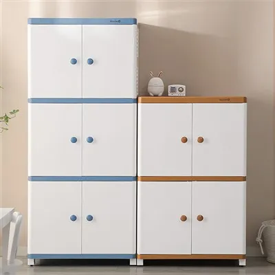 Armario de plástico de doble puerta